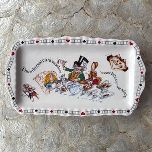 Alice in Wonderland Mad Hatter Tea Party Rectangular Trinket Tray